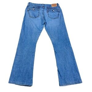 Vintage Y2K Levis 542 Jeans‎ Women 16 Low Rise Boot Cut Flare Flap Pocket 2000s